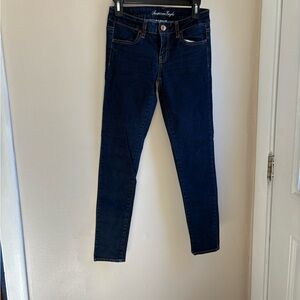 American Eagle Outfitters Women's Dark Blue Skinny Jeans